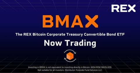 REX Shares lansează BMAX, crescând expunerea la Bitcoin - Primul ETF de obligațiuni convertibile pentru trezoreria corporativă BTC