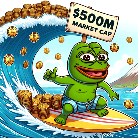 PEPE market cap doubles to $500M, riding the memecoin wave