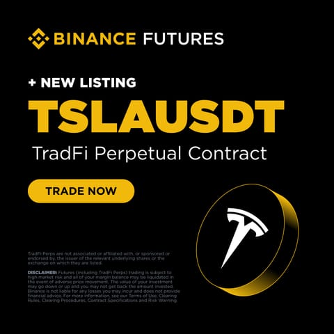 Binance renforce ses offres TradFi avec le lancement des contrats à terme Tesla (TSLA) le 28 janvier