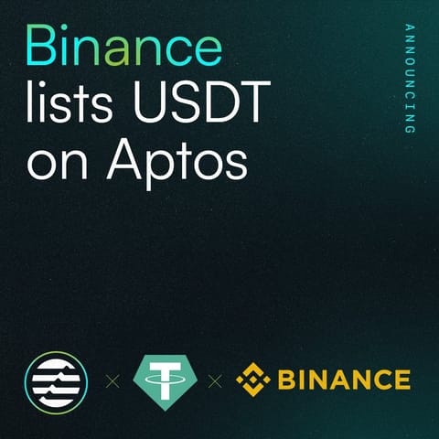 Le prix de l'APT augmente de 5% aujourd'hui, après que Binance a listé l'USDT sur Aptos