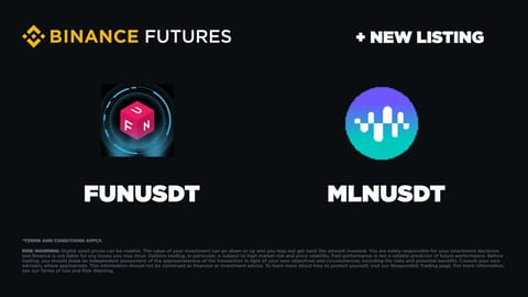 FUN and MLN Prices Spiked Following Binance Futures Listing Announcement