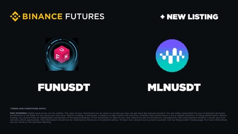 Los precios de FUN y MLN se dispararon tras el anuncio de la cotización en Binance Futures