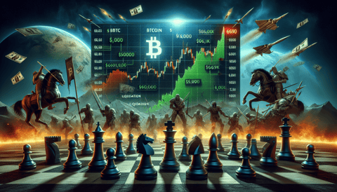 Battling the $69K Hurdle: Bitcoin Edges Towards Critical Liquidation Point