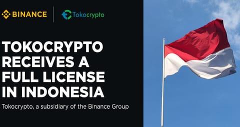 La filiale de Binance Tokocrypto reçoit une licence complète en Indonésie