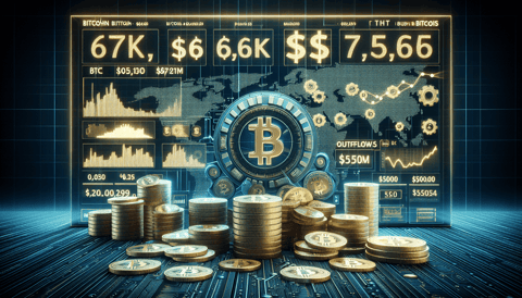 Bitcoin Edges Towards $67K - Recent GBTC Bitcoin Outflows Exceed $550M