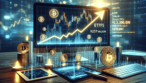 Bitcoin ETFs in US Enjoy 4th Consecutive Day of Inflows, Reaching $257 Million Yesterday