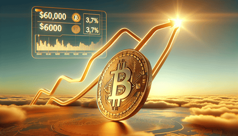 Bitcoin Nears $60,000 Milestone Following Daily Increase of 3.7%