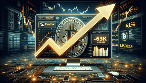 Bitcoin Rally Continues, Surpasses $63K Mark, Despite GBTC Outflows Dipping Under $100M