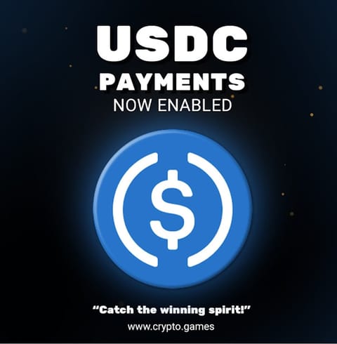 USDC Coin (USDC) ahora disponible en CryptoGames
