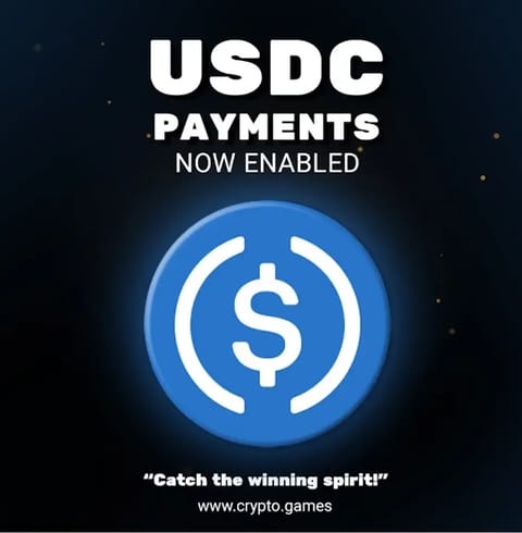 USD Coin (USDC) Now Available on CryptoGames