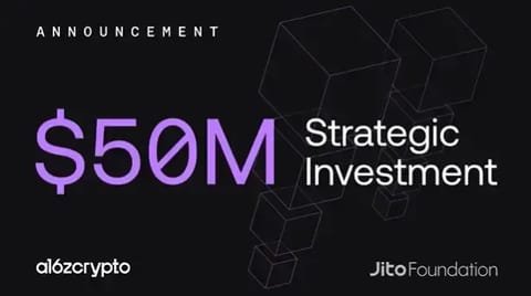 a16z invierte $50 millones en Jito - El precio de JTO se dispara