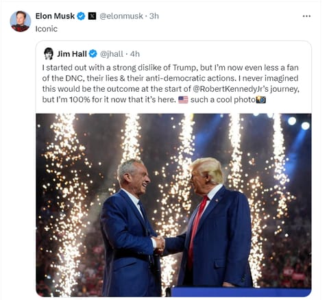 RFK Jr. se une a Trump en el escenario para un discurso histórico tras apoyarlo para presidente