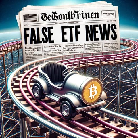 Bitcoin crește pe baza unei știri false despre ETF, apoi scade rapid