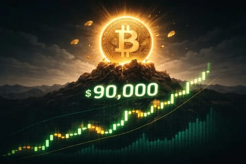 ¿Romperá y se mantendrá Bitcoin por encima de los 90 000 $?