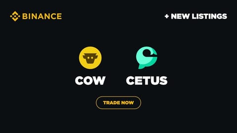 Binance Lists COW and CETUS With Seed Tag Applied