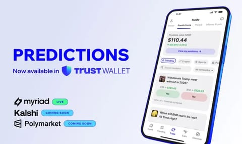 Trust Wallet integrates Predictions allowing users to earn on real-world outcomes