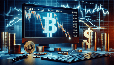 US Economy Stagflation Concerns Plunge Bitcoin Below $63,000 Mark