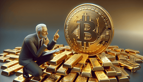 Veteran Trader Peter Brandt Predicts Bitcoin's Value to Reach 100 Gold Ounces